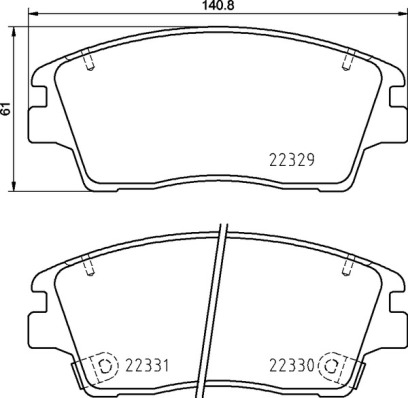 BREMBO Fékbetét, mind P30096_BREMBO