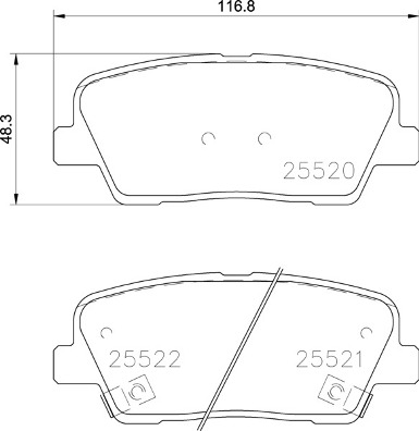 BREMBO Fékbetét, mind P30104_BREMBO