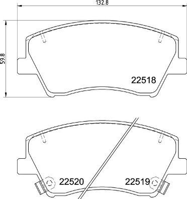 BREMBO Fékbetét, mind P30107_BREMBO