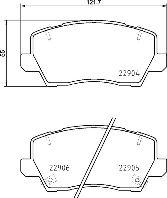 BREMBO Fékbetét, mind P30114_BREMBO