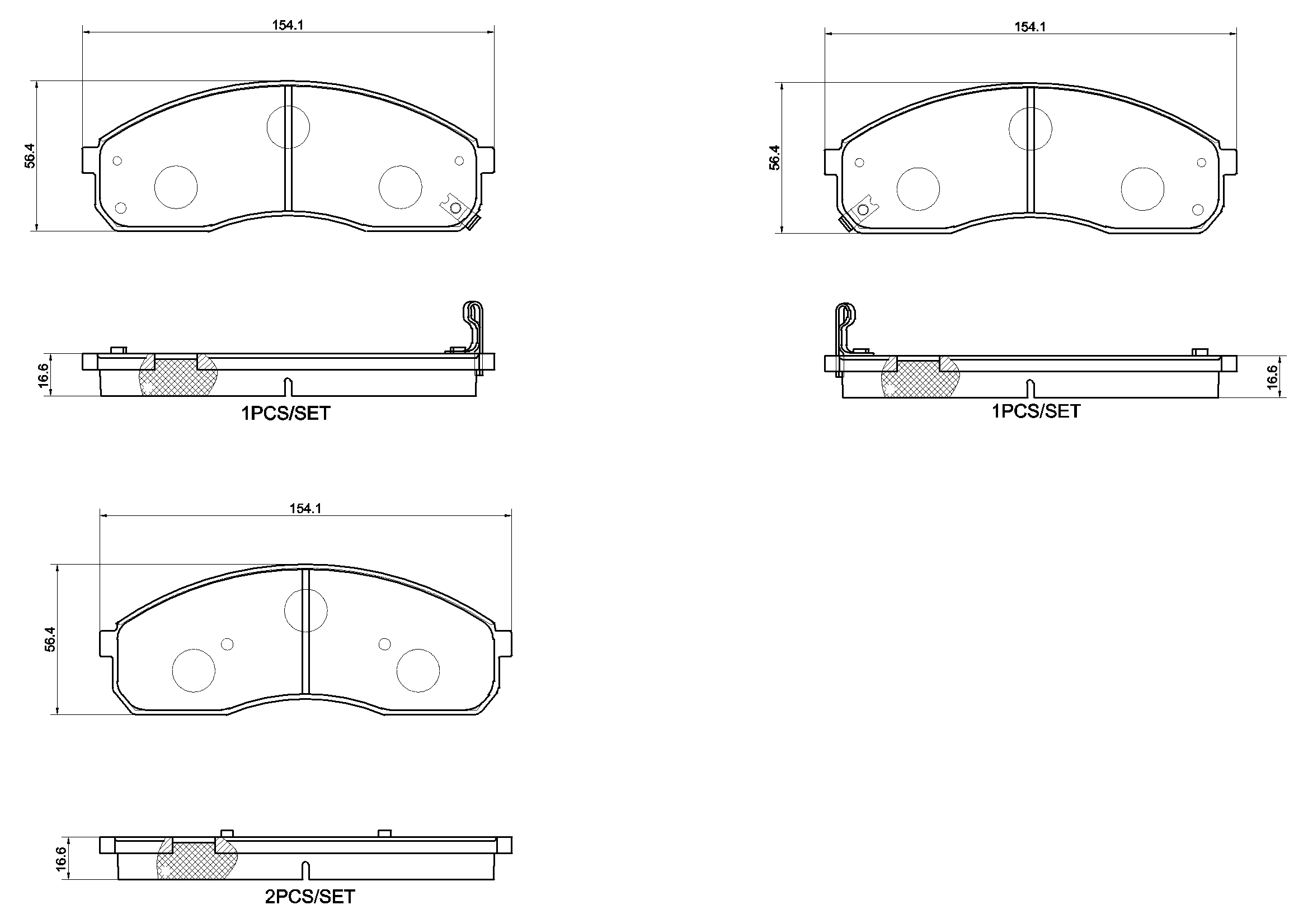 BREMBO Fékbetét, mind P30155_BREMBO