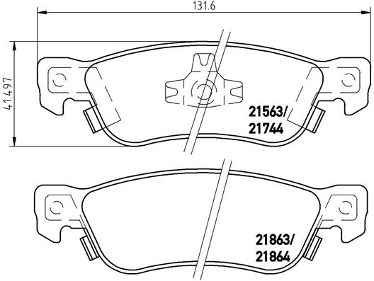 BREMBO Hátsó fékbetét P34003_BREMBO