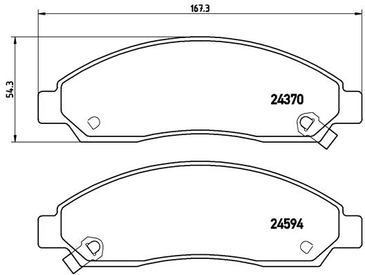 BREMBO Első fékbetét P34005_BREMBO