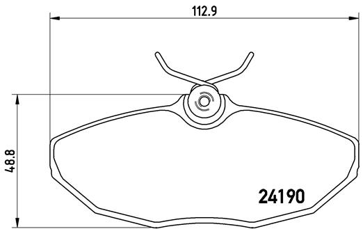 BREMBO Hátsó fékbetét P36015_BREMBO