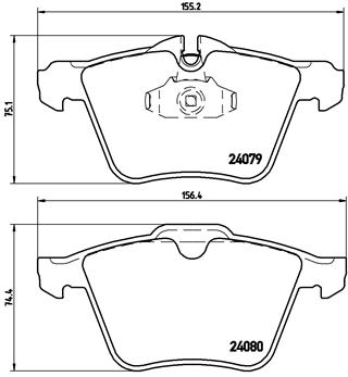 BREMBO Első fékbetét P36019_BREMBO