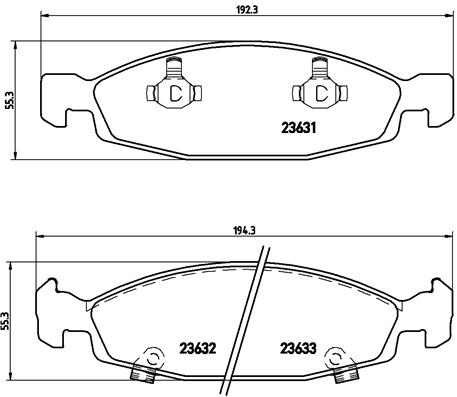 BREMBO Első fékbetét P37005_BREMBO