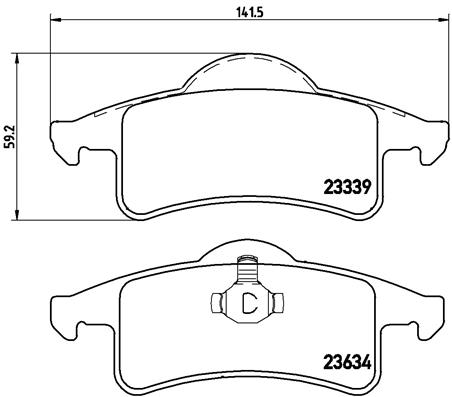 BREMBO Hátsó fékbetét P37006_BREMBO