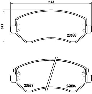 BREMBO Első fékbetét P37007_BREMBO