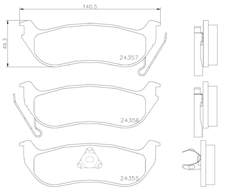 BREMBO Hátsó fékbetét P37009_BREMBO