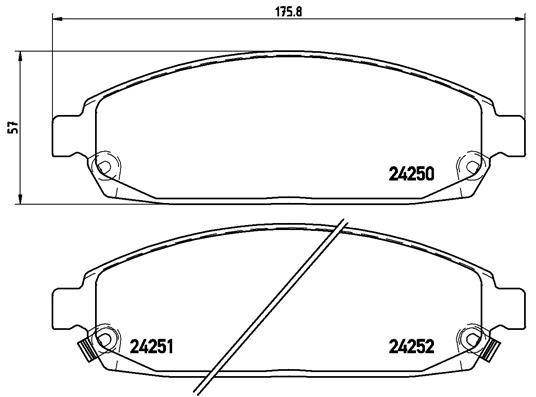 BREMBO Első fékbetét P37010_BREMBO