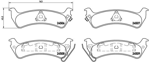 BREMBO Hátsó fékbetét P37012_BREMBO