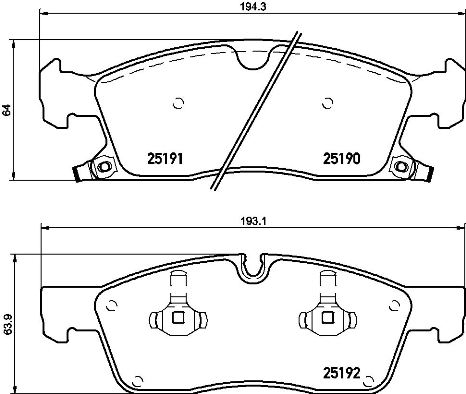 BREMBO Első fékbetét P37015_BREMBO