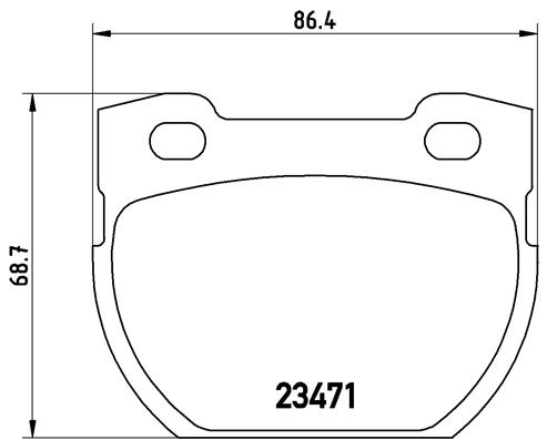 BREMBO Hátsó fékbetét P44006_BREMBO