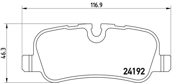 BREMBO Hátsó fékbetét P44013_BREMBO