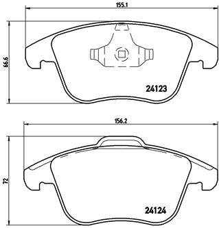 BREMBO Első fékbetét P44020_BREMBO