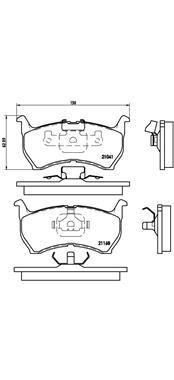 BREMBO Első fékbetét P49004_BREMBO