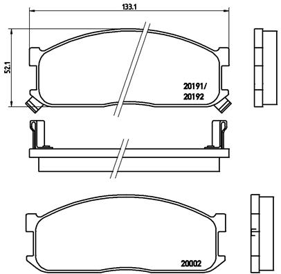 BREMBO Első fékbetét P49010_BREMBO