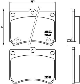 BREMBO Első fékbetét P49011_BREMBO