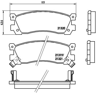 BREMBO Hátsó fékbetét P49025_BREMBO