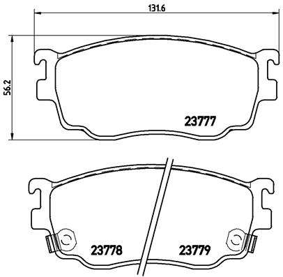 BREMBO Első fékbetét P49026_BREMBO