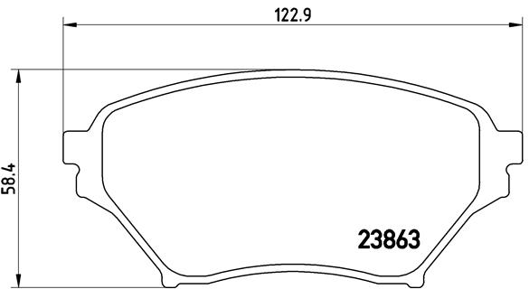 BREMBO Első fékbetét P49029_BREMBO