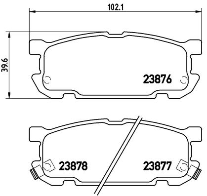 BREMBO Hátsó fékbetét P49030_BREMBO