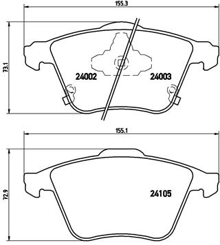 BREMBO Első fékbetét P49038_BREMBO