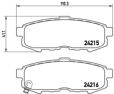 BREMBO Hátsó fékbetét P49042_BREMBO