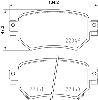 BREMBO Hátsó fékbetét P49059_BREMBO