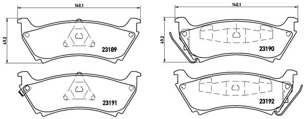 BREMBO Hátsó fékbetét P50040_BREMBO