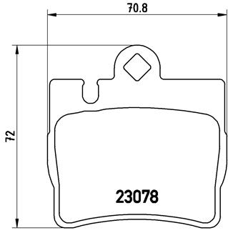 BREMBO Hátsó fékbetét P50042_BREMBO