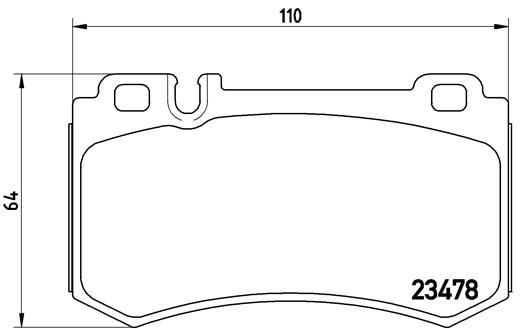 BREMBO Hátsó fékbetét P50061_BREMBO