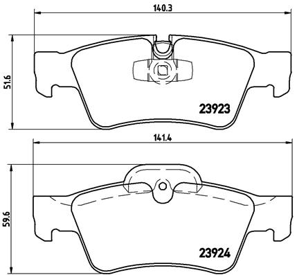 BREMBO Hátsó fékbetét P50064_BREMBO