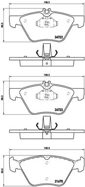 BREMBO Első fékbetét P50075_BREMBO