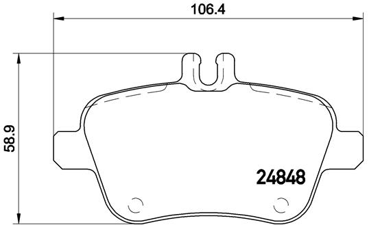 BREMBO Hátsó fékbetét P50091_BREMBO