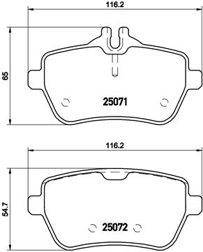 BREMBO Hátsó fékbetét P50103_BREMBO