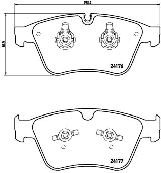 BREMBO Első fékbetét P50105_BREMBO