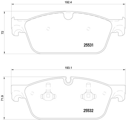 BREMBO Első fékbetét P50112_BREMBO