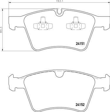 BREMBO Első fékbetét P50115_BREMBO