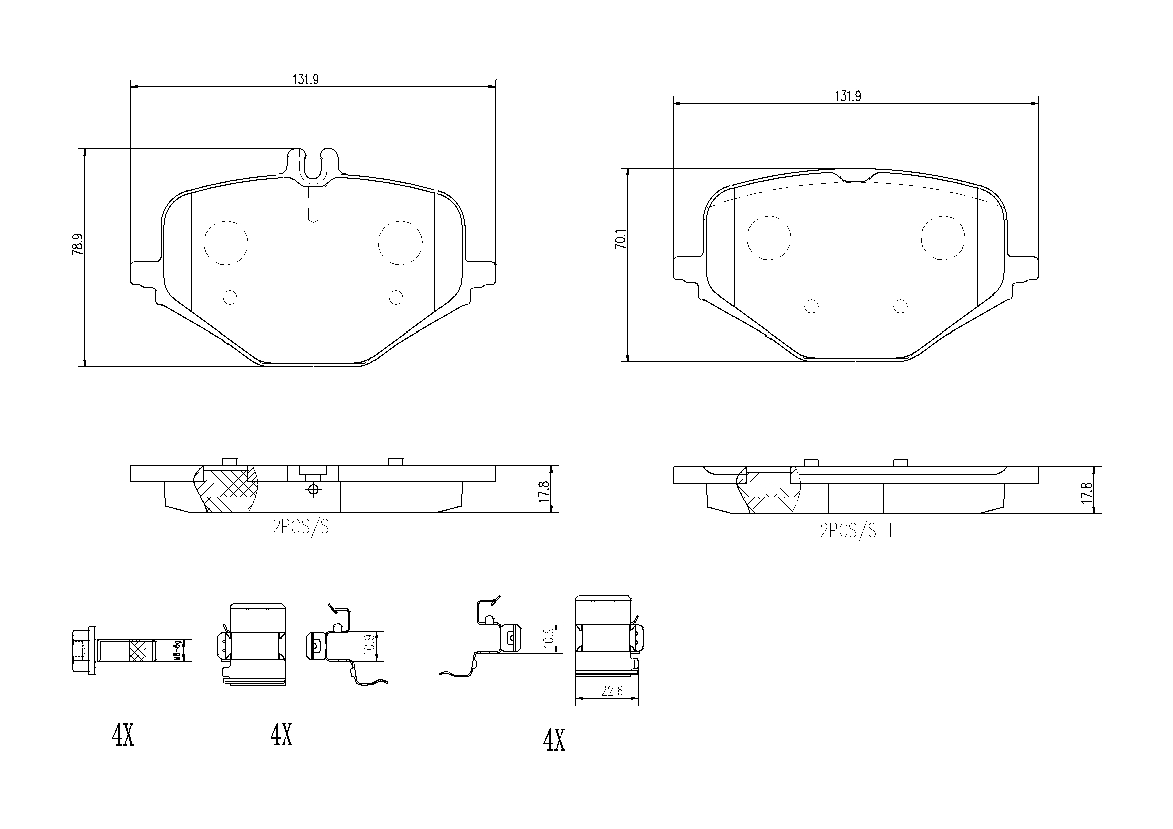 BREMBO Fékbetét, mind P50167_BREMBO