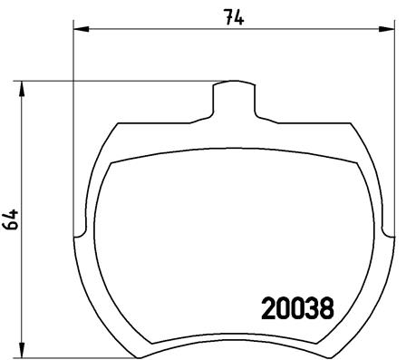 BREMBO Első fékbetét P52002_BREMBO