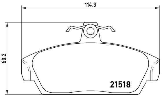 BREMBO P52015_BREMBO Első fékbetét