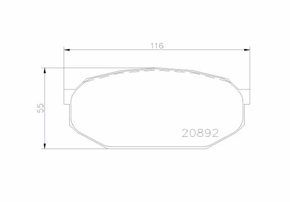 BREMBO Első fékbetét P54005_BREMBO