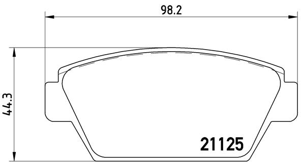 BREMBO Hátsó fékbetét P54010_BREMBO