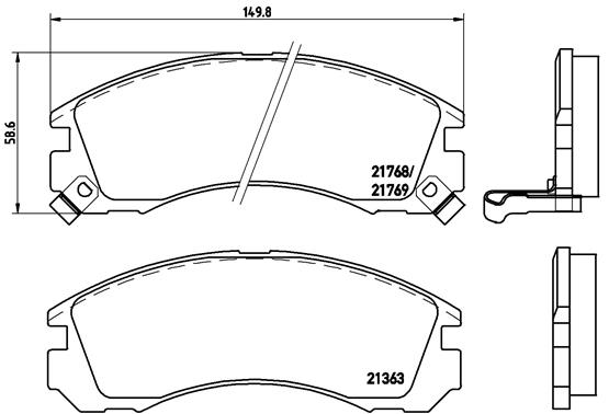 BREMBO Első fékbetét P54017_BREMBO