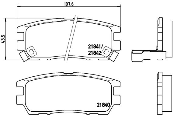 BREMBO Hátsó fékbetét P54018_BREMBO