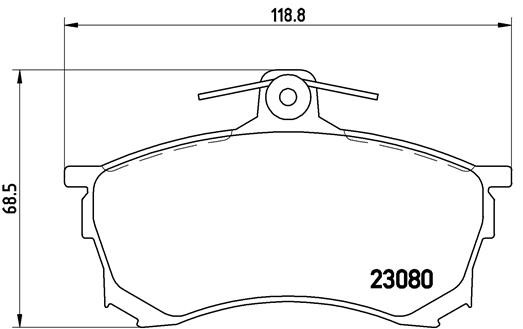 BREMBO Első fékbetét P54021_BREMBO