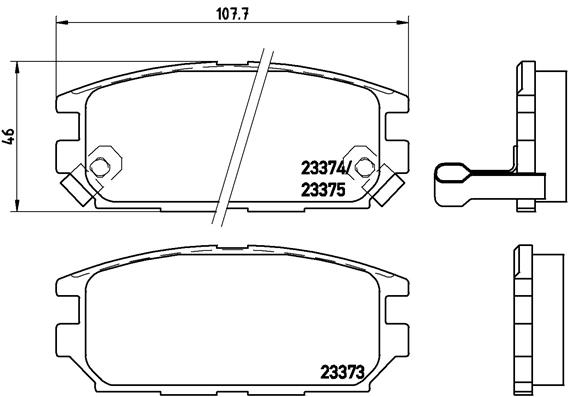 BREMBO Hátsó fékbetét P54025_BREMBO