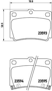 BREMBO Hátsó fékbetét P54026_BREMBO