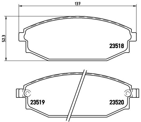 BREMBO Első fékbetét P54027_BREMBO